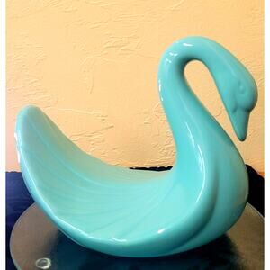 Mid-Century Modern Swan Ceramic Towel Holder.